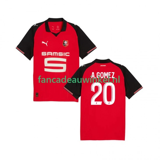 Stade Rennais Wedstrijdshirt met Korting Andres Gomez 20 Thuis Heren 2025-26 Korte Mouw