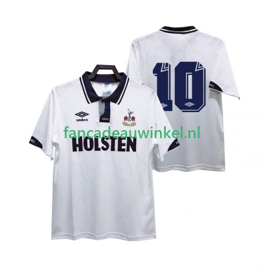 Tottenham Hotspur Wedstrijdshirt met Korting 10 1991 1993 Retro Thuis Heren Korte Mouw