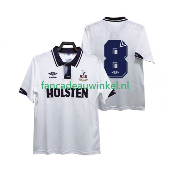 Tottenham Hotspur Wedstrijdshirt met Korting 8 1991 1993 Retro Thuis Heren Korte Mouw