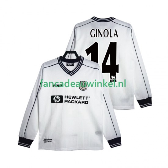 Tottenham Hotspur Wedstrijdshirt met Korting GINOLA 14 1997 Retro Thuis Heren 1999 Lange Mouw