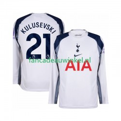 Tottenham Hotspur Wedstrijdshirt met Korting Kulusevski 21 Thuis Heren 2025-26 Lange Mouw