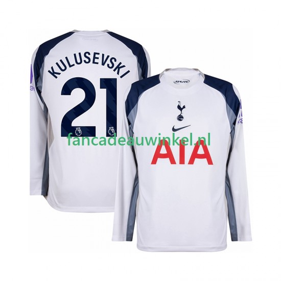 Tottenham Hotspur Wedstrijdshirt met Korting Kulusevski 21 Thuis Heren 2025-26 Lange Mouw