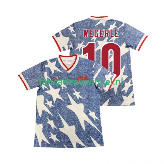 USA Wedstrijdshirt met Korting WEGERLE 10 Retro Uit Heren 1994 Korte Mouw