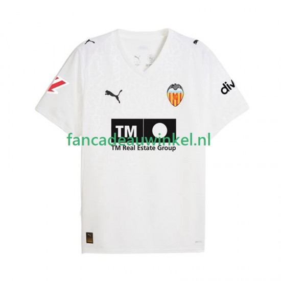 Valencia CF Wedstrijdshirt met Korting Thuis Heren 2025-26 Korte Mouw