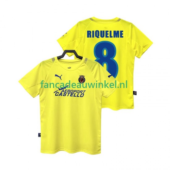 Villarreal CF Wedstrijdshirt met Korting RIQUELME 8 2005 Retro Thuis Heren 2006 Korte Mouw
