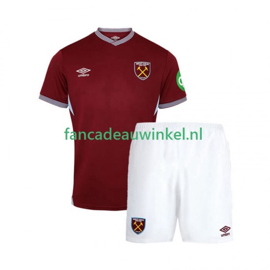 West Ham United Wedstrijdshirt met Korting Thuis Kind 2025-26 Korte Mouw