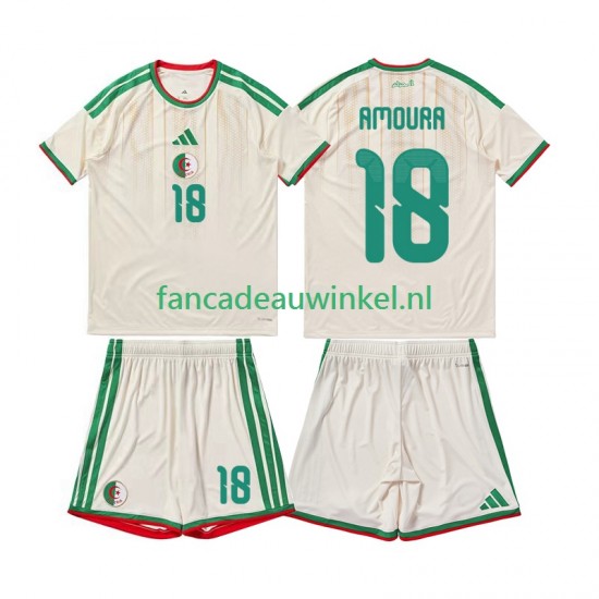 Algerije Wedstrijdshirt met Korting Mohamed Amoura 18 Thuis Kind 2026 Korte Mouw