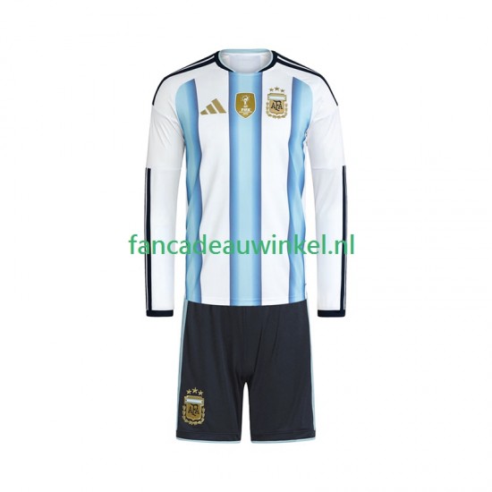 Argentinië Wedstrijdshirt met Korting Thuis Kind WK 2026 Lange Mouw