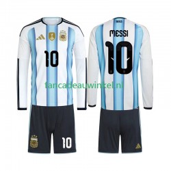 Argentinië Wedstrijdshirt met Korting Lionel Messi 10 Thuis Kind WK 2026 Lange Mouw
