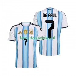 Argentinië Wedstrijdshirt met Korting Rodrigo De Paul 7 Thuis Heren WK 2026 Korte Mouw