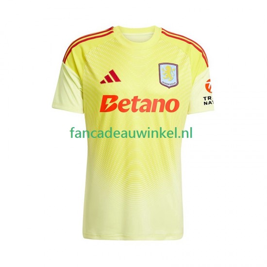 Aston Villa Wedstrijdshirt met Korting Keepersshirt Uit Heren 2025-26 Korte Mouw