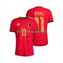 België Wedstrijdshirt met Korting Jeremy Doku 11 Thuis Heren WK 2026 Korte Mouw