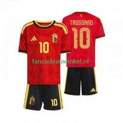 België Wedstrijdshirt met Korting Leandro Trossard 10 Thuis Kind WK 2026 Korte Mouw