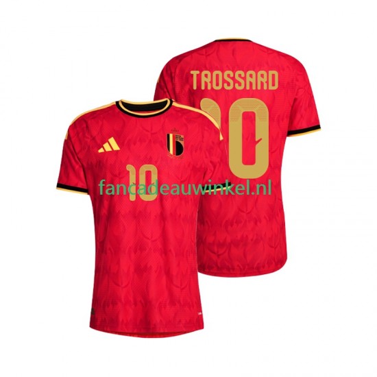 België Wedstrijdshirt met Korting Leandro Trossard 10 Thuis Heren WK 2026 Korte Mouw