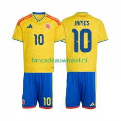 Colombia Wedstrijdshirt met Korting James Rodriguez 10 Thuis Kind WK 2026 Korte Mouw