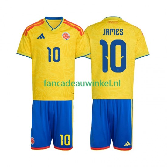 Colombia Wedstrijdshirt met Korting James Rodriguez 10 Thuis Kind WK 2026 Korte Mouw