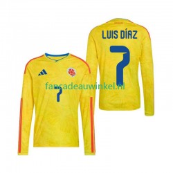 Colombia Wedstrijdshirt met Korting Luis Diaz 7 Thuis Heren WK 2026 Lange Mouw