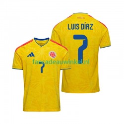 Colombia Wedstrijdshirt met Korting Luis Diaz 7 Thuis Heren WK 2026 Korte Mouw