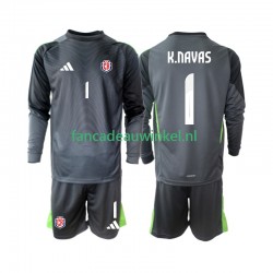 Costa Rica Wedstrijdshirt met Korting Keylor Navas 1 Keepersshirt Uit Kind 2025 Lange Mouw