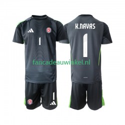 Costa Rica Wedstrijdshirt met Korting Keylor Navas 1 Keepersshirt Uit Kind 2025 Korte Mouw