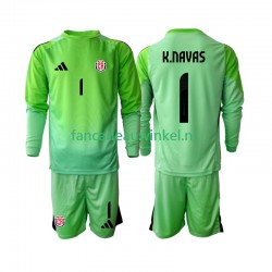 Costa Rica Wedstrijdshirt met Korting Keylor Navas 1 Keepersshirt Thuis Kind 2025 Lange Mouw