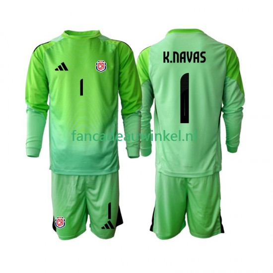 Costa Rica Wedstrijdshirt met Korting Keylor Navas 1 Keepersshirt Thuis Kind 2025 Lange Mouw