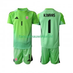 Costa Rica Wedstrijdshirt met Korting Keylor Navas 1 Keepersshirt Thuis Kind 2025 Korte Mouw