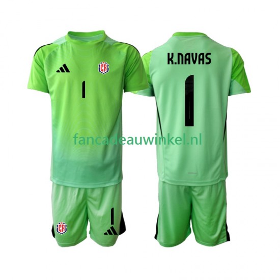 Costa Rica Wedstrijdshirt met Korting Keylor Navas 1 Keepersshirt Thuis Kind 2025 Korte Mouw