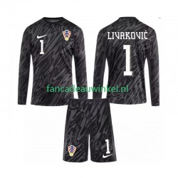 Kroatië Wedstrijdshirt met Korting DOMINIK LIVAKOVIC 1 Keepersshirt 3rd Kind 2024 Lange Mouw