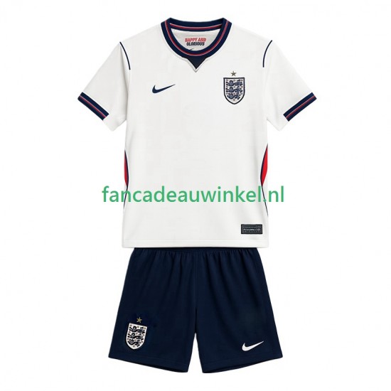 Engeland Wedstrijdshirt met Korting Thuis Kind WK 2026 Korte Mouw
