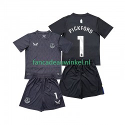 Everton Wedstrijdshirt met Korting Pickford 1 Keepersshirt Uit Kind 2025-26 Korte Mouw