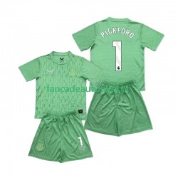 Everton Wedstrijdshirt met Korting Pickford 1 Keepersshirt Thuis Kind 2025-26 Korte Mouw