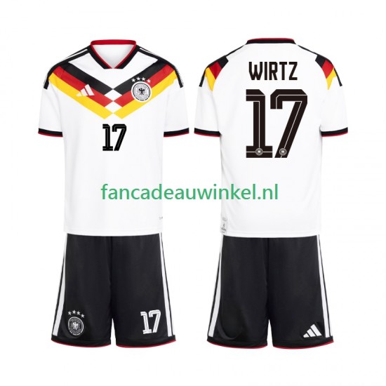 Duitsland Wedstrijdshirt met Korting Florian Wirtz 17 Thuis Kind WK 2026 Korte Mouw