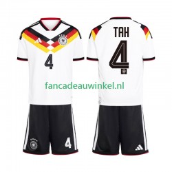 Duitsland Wedstrijdshirt met Korting Jonathan Tah 4 Thuis Kind WK 2026 Korte Mouw