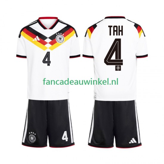 Duitsland Wedstrijdshirt met Korting Jonathan Tah 4 Thuis Kind WK 2026 Korte Mouw