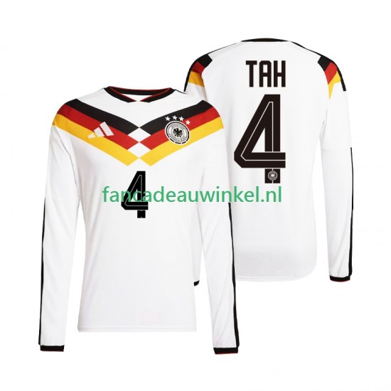 Duitsland Wedstrijdshirt met Korting Jonathan Tah 4 Thuis Heren WK 2026 Lange Mouw
