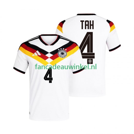 Duitsland Wedstrijdshirt met Korting Jonathan Tah 4 Thuis Heren WK 2026 Korte Mouw