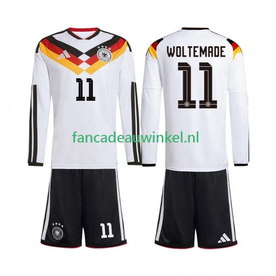 Duitsland Wedstrijdshirt met Korting Woltemade 11 Thuis Kind WK 2026 Lange Mouw
