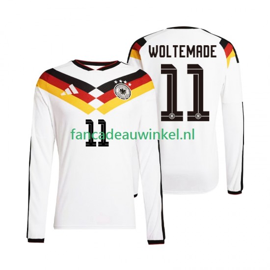 Duitsland Wedstrijdshirt met Korting Woltemade 11 Thuis Heren WK 2026 Lange Mouw