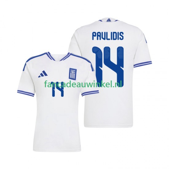 Griekenland Wedstrijdshirt met Korting Vangelis Pavlidis 14 Thuis Heren 2026 Korte Mouw