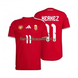 Hongarije Wedstrijdshirt met Korting Kerkez 11 Thuis Heren WK 2026 Korte Mouw