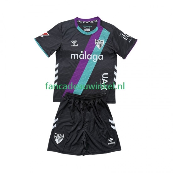 Málaga CF Wedstrijdshirt met Korting Uit Kind 2025-26 Korte Mouw