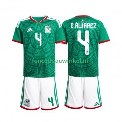 Mexico Wedstrijdshirt met Korting Edson Alvarez 4 Thuis Kind WK 2026 Korte Mouw