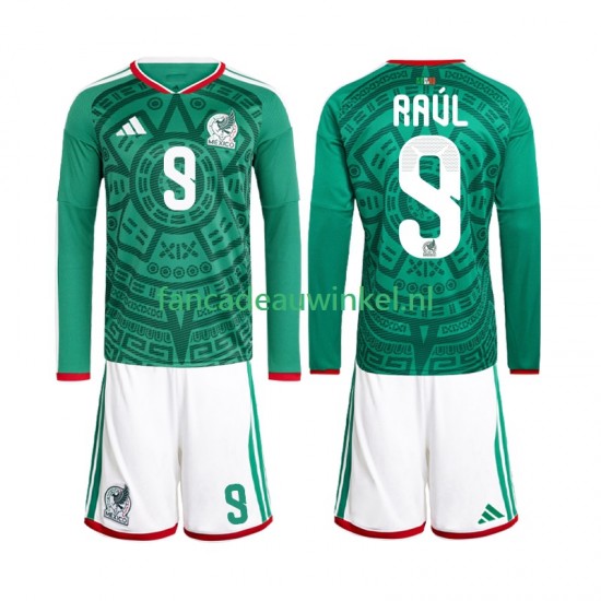 Mexico Wedstrijdshirt met Korting Raul Jimenez 9 Thuis Kind WK 2026 Lange Mouw