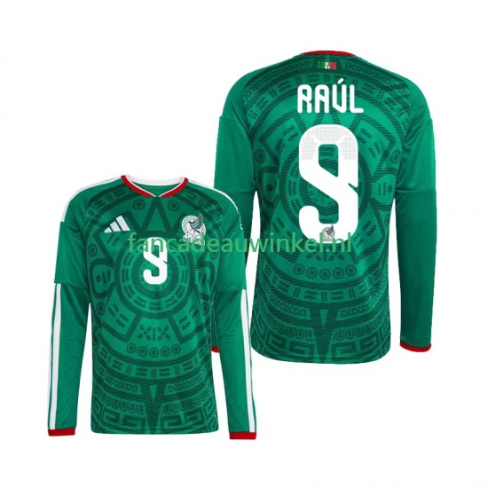 Mexico Wedstrijdshirt met Korting Raul Jimenez 9 Thuis Heren WK 2026 Lange Mouw