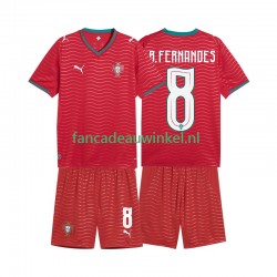 Portugal Wedstrijdshirt met Korting Bruno Fernandes 8 Thuis Kind WK 2026 Korte Mouw
