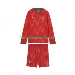 Portugal Wedstrijdshirt met Korting Thuis Kind WK 2026 Lange Mouw