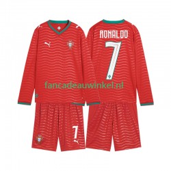 Portugal Wedstrijdshirt met Korting Cristiano Ronaldo 7 Thuis Kind WK 2026 Lange Mouw
