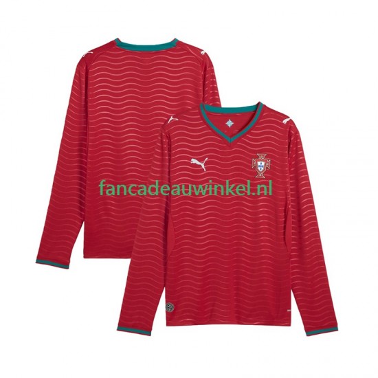 Portugal Wedstrijdshirt met Korting Thuis Heren WK 2026 Lange Mouw