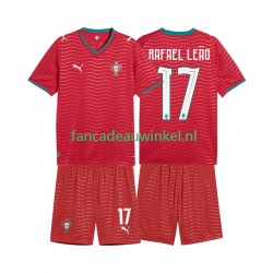 Portugal Wedstrijdshirt met Korting Rafael Leao 17 Thuis Kind WK 2026 Korte Mouw
